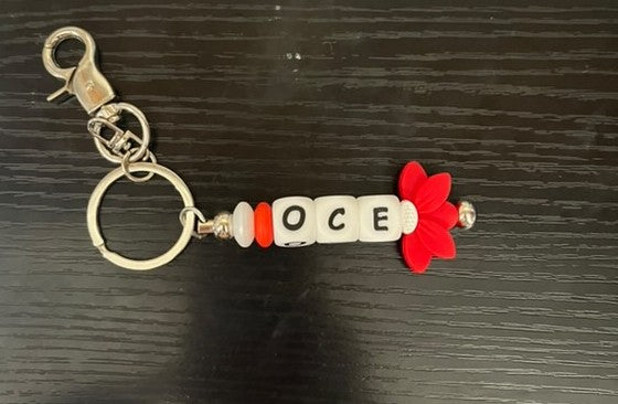 Porte clé personalisé perles silicone