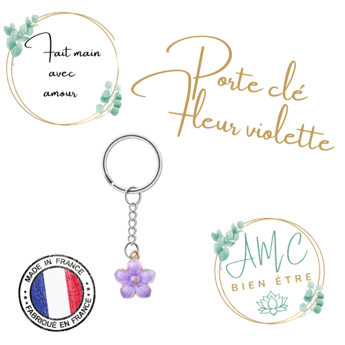 Porte clé fleurs