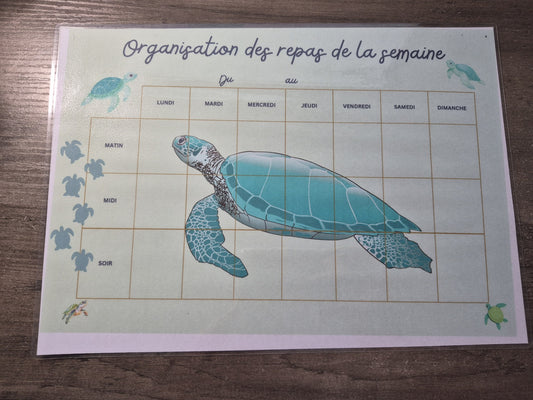 Fiche repas de la semaine