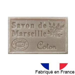 Savon de Marseille à l'huile d'olive BIO - parfum Coton