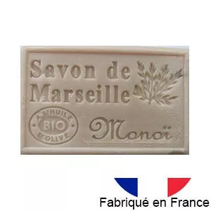 Savon de Marseille à l'huile d'olive BIO - parfum Monoï