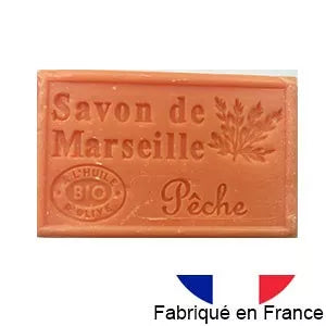 Savon de Marseille à l'huile d'olive BIO - parfum Pêche