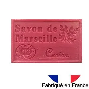 Savon de Marseille à l'huile d'olive BIO - parfum Cerise