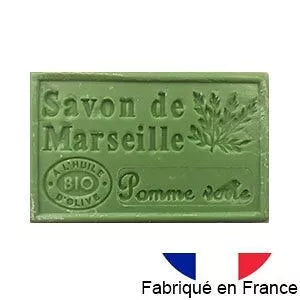 Savon de Marseille à l'huile d'olive BIO - Parfum Pomme Verte