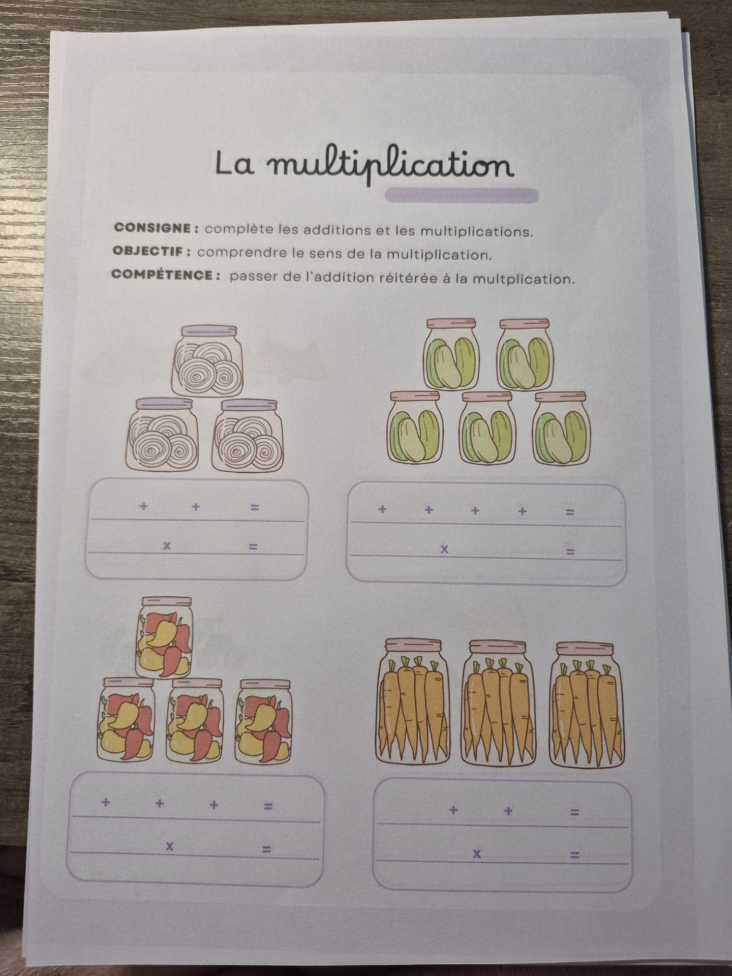 livret multiplication