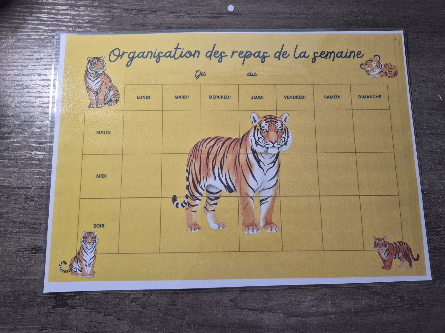 Fiche repas de la semaine