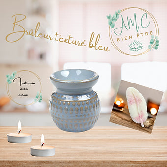 Brûleur texturé bleu