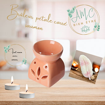 Brûleur  pétale carré  saumon