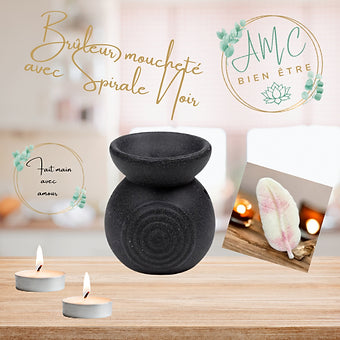 Brûleur  moucheté  avec Spirale  Noir