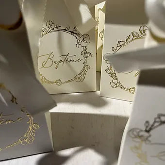 Cadeaux invités boite baptême