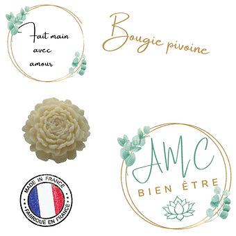 Bougie pivoine à la demande