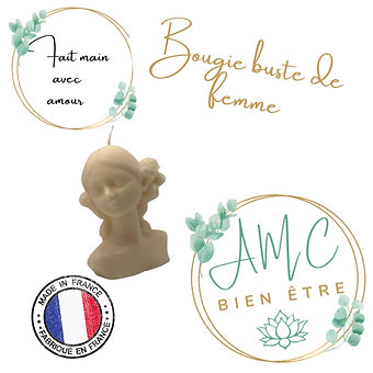 Bougie buste de femme à la demande