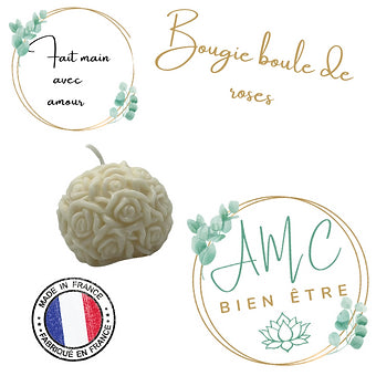 Bougie boule de roses à la demande