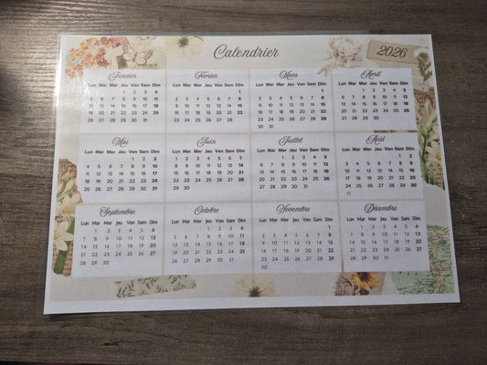 Calendrier Annuel